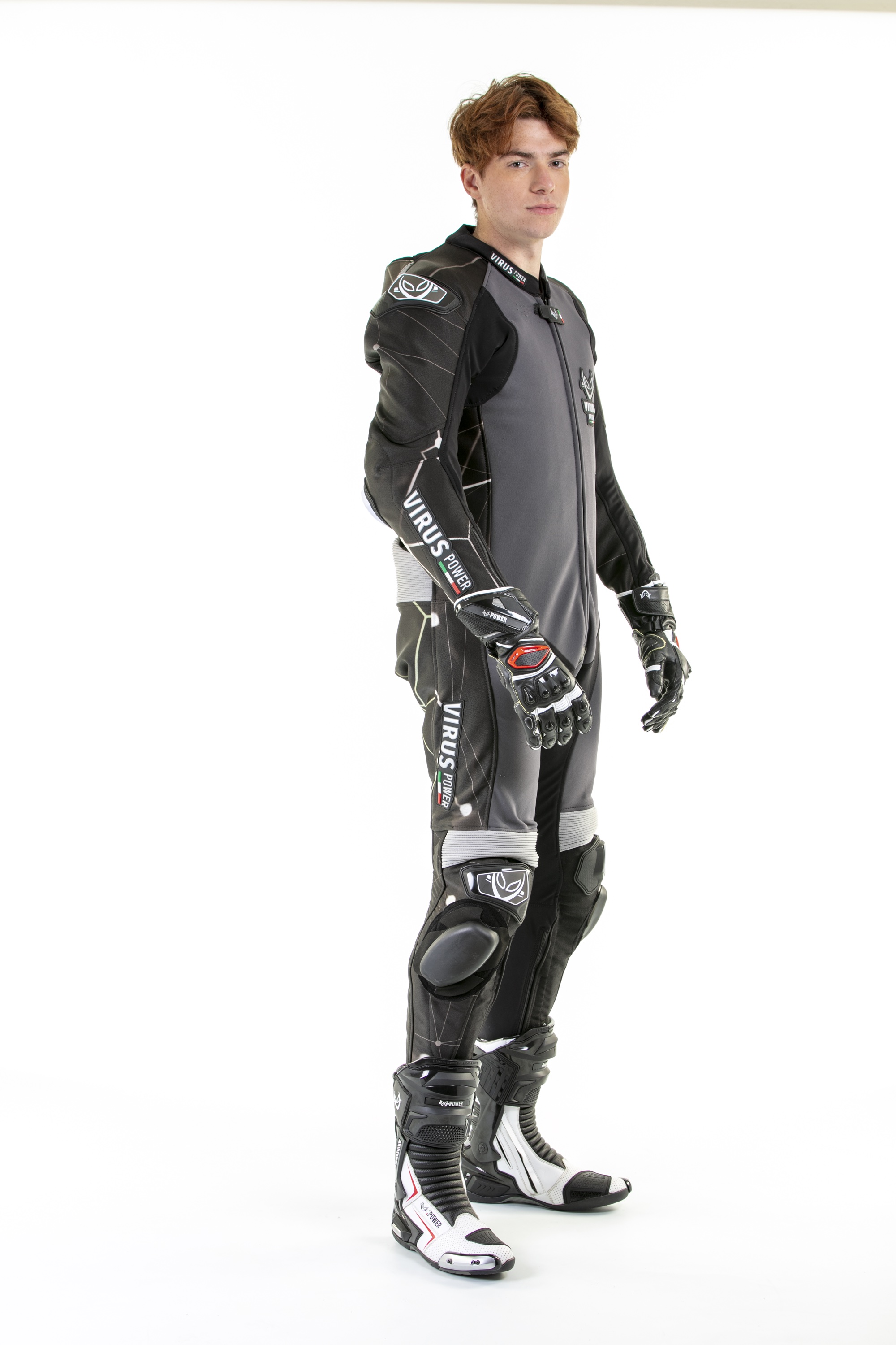 Tuta moto intera in tessuto predator crypto